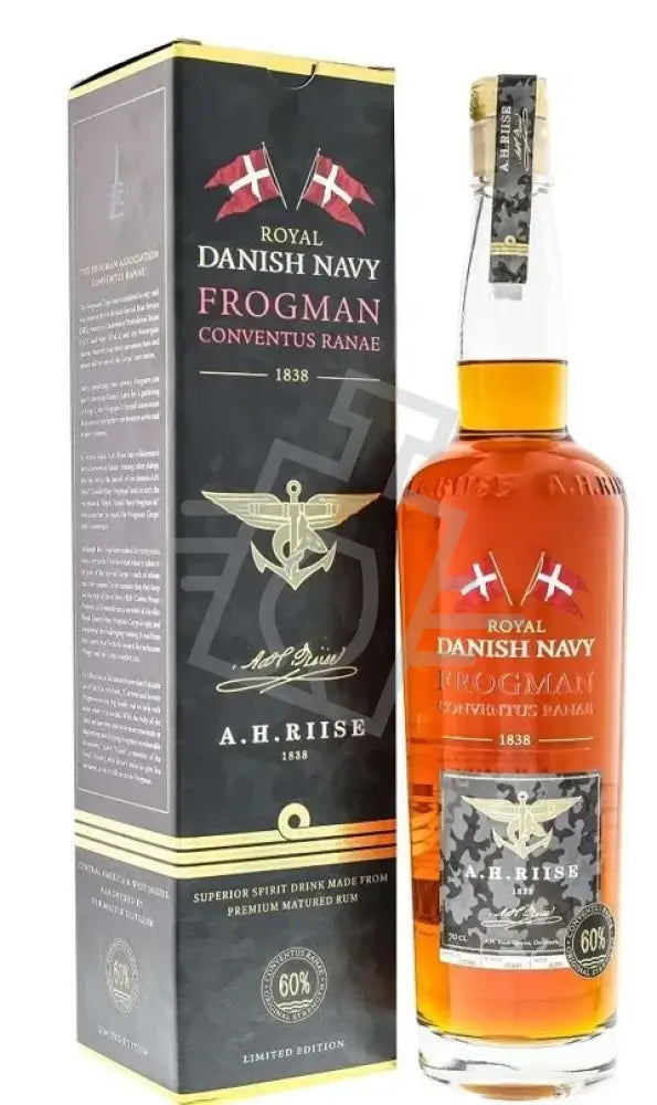 A.H. RIISE Rum Royal Danish Navy 0,7l Frogman Conventus Ranae L.E. 60% DD.