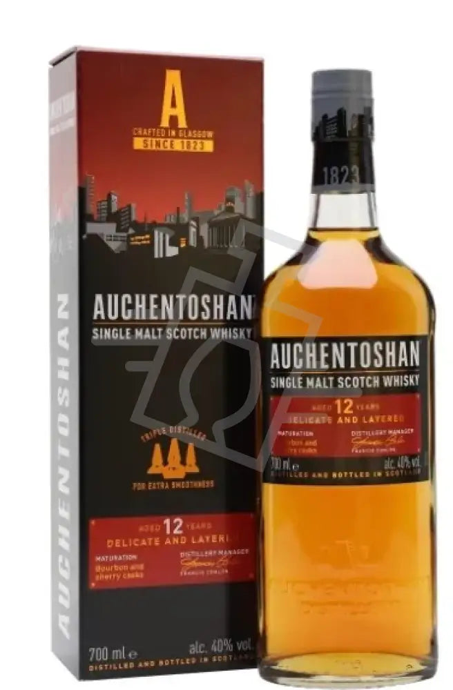 AUCHENTOSHAN Whisky 12y 0,7l Single Malt Scotch 40% DD.