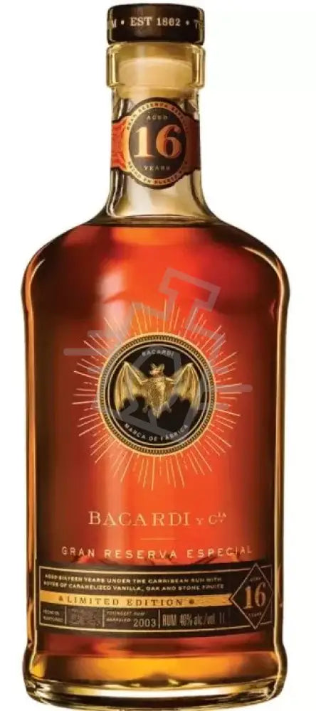 BACARDI Rum 16y 1,0l Gran Reserva Especial Limited E. Barr: 2013 40% DD