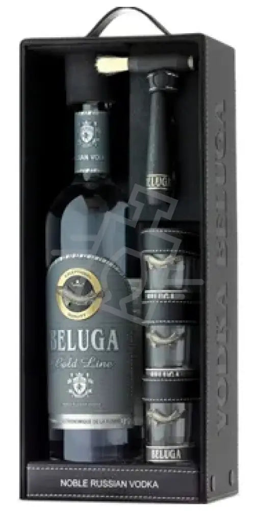 BELUGA Vodka Gold Line 0,7l 40% BŐRDD. + 3 pohár