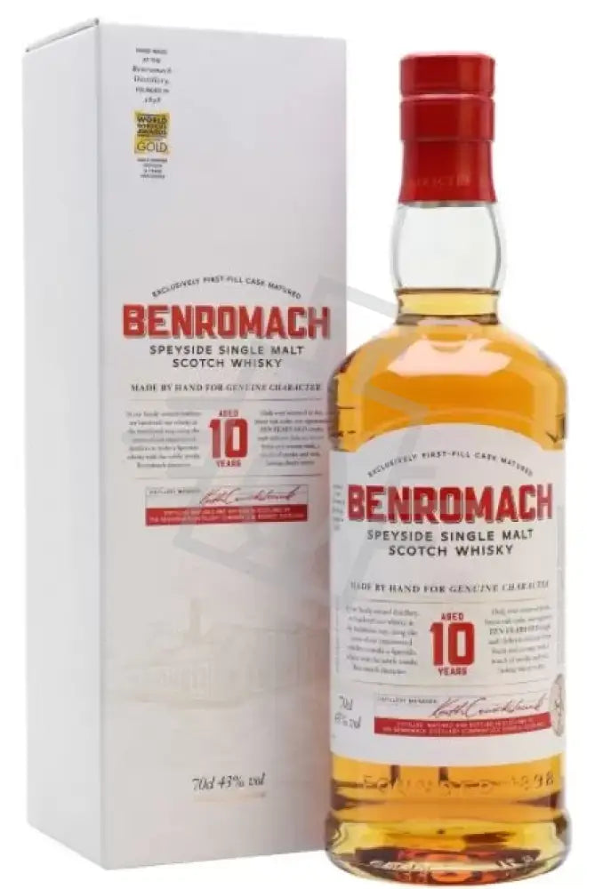 BENROMACH Whisky 10y 0,7l Speyside Single Malt Scotch 43% DD.
