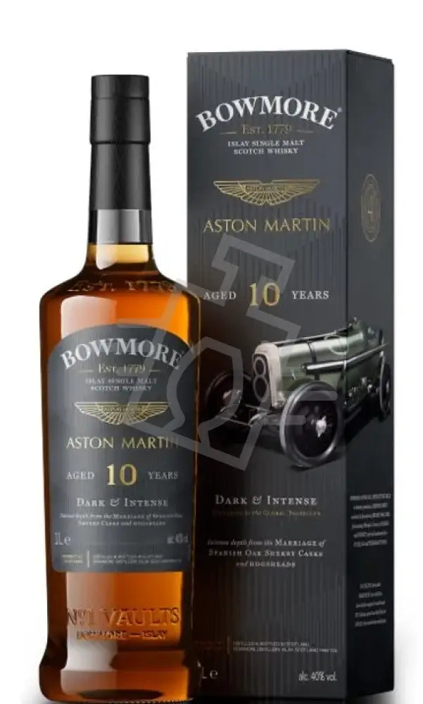 BOWMORE Whisky 10y 1,0l Dark & Elegant Islay S.M.S. Aston Martin 40% DD.