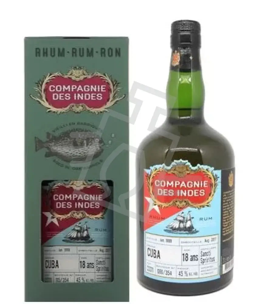 COMPAGNIE DES INDES Rum 18y 0,7l Cuba 45% DD.