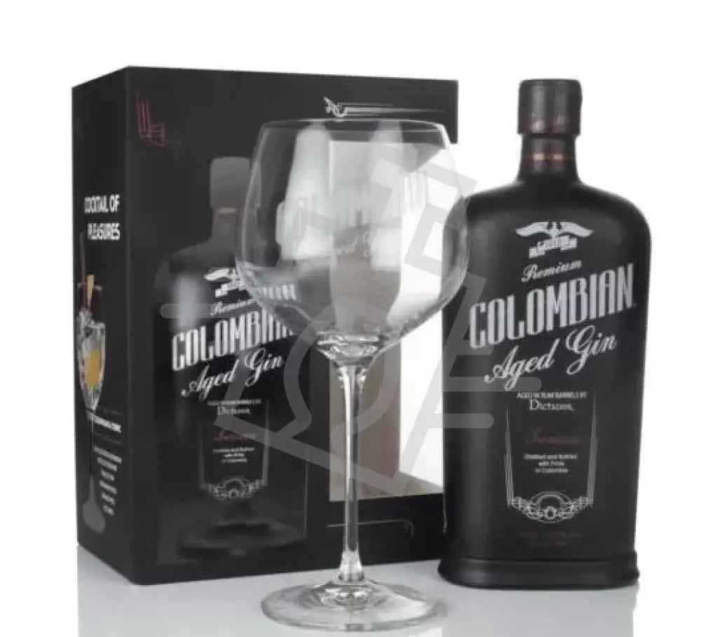 DICTADOR Gin 0,7l Colombian Aged Black Treasure 43% DD. + Pohár