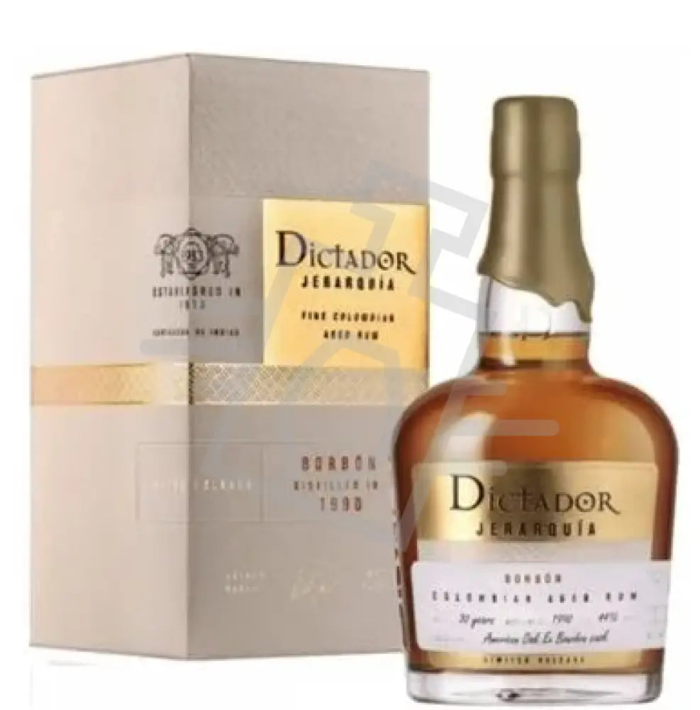 DICTADOR Rum 0,7l Jerarquía Borbón 1990. Am.Oak Ex Bourbon Lim. Ed. 44% DD
