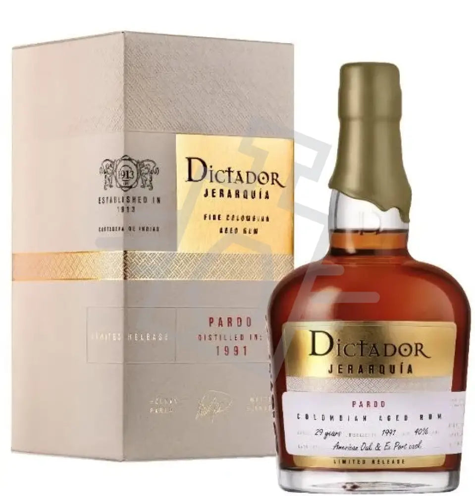 DICTADOR Rum 0,7l Jerarquía Pardo 1991. Am.Oak & Ex Port Cask L.E. 40% DD.