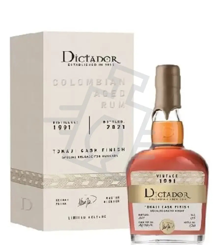 DICTADOR Rum 0,7l Tokaji Cask Finish Dist:1991 Bott:2021 Spec Rel. 43% DD.