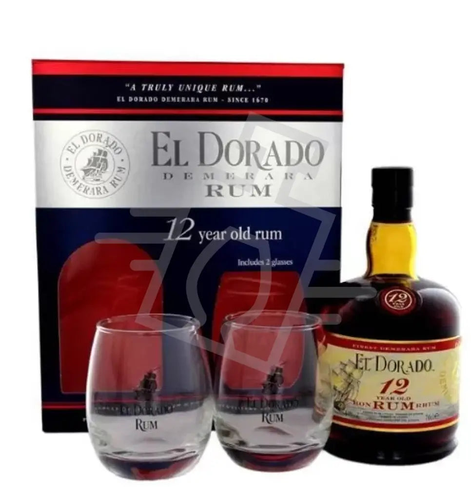 EL DORADO Rum 12y 0,7l 40% DD. + 2 pohár