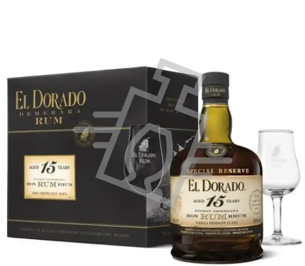 EL DORADO Rum 15y 0,7l Special Reserve 43% DD. + 2 pohár (Demerara)