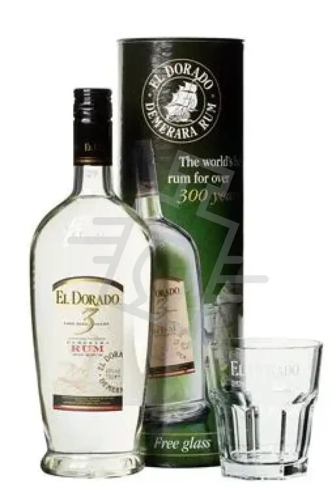 EL DORADO Rum 3y 0,7l 40% DD. + pohár