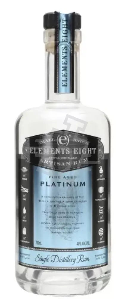 ELEMENTS EIGHT Rum 0,7l Platinum Single Distillery Rum 40%