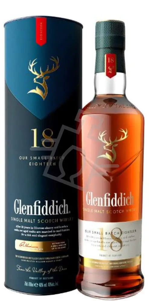 GLENFIDDICH Whisky 18y 0,7l Small Batch Single Malt Scotch 40% DD. (kék) Whisky