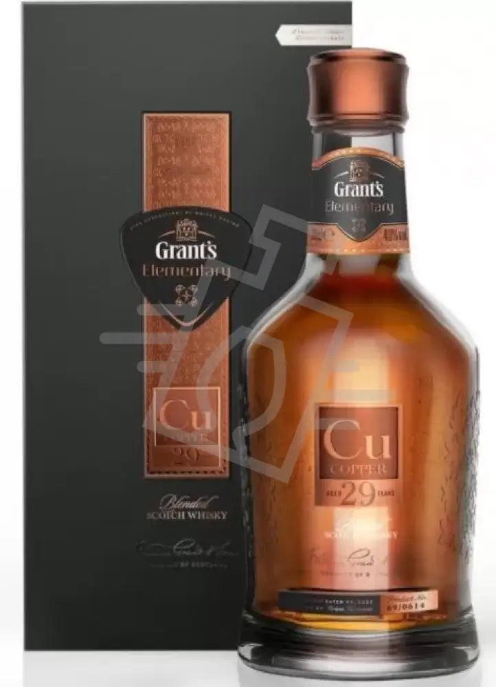 GRANT'S Whisky 29y 0,7l Elementary Cu Copper Blended Scotch 40% DD.