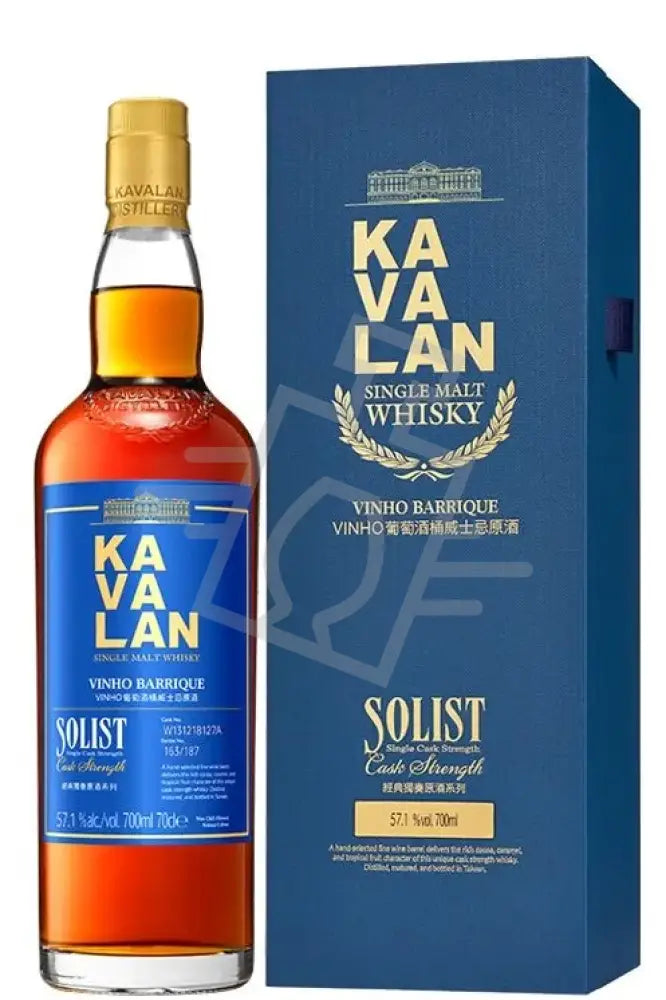 KAVALAN Whisky Solist 1,0l Vinho Barrique Single Cask Strength 58,6% DD.