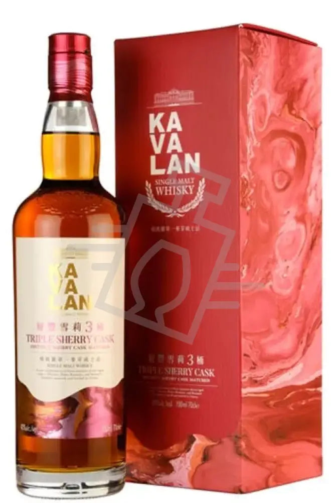 KAVALAN Whisky 0,7l Triple Sherry Cask Distinct Sherry C. Matured 40% DD.