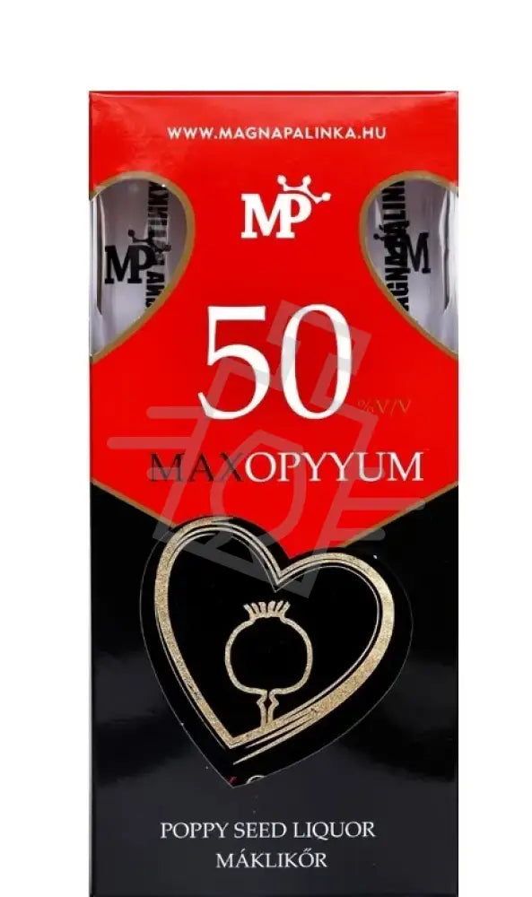 MAGNA Pálinka 0,5l Opyyum Máklikőr 50% DD. + 2 pohár