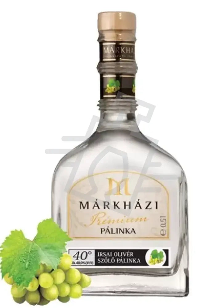 MÁRKHÁZI Pálinka 0,5l Prémium Irsai Olivér szőlő 40%