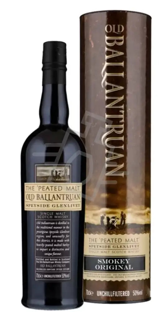 OLD BALLANTRUAN Whisky 0,7l Smokey Original The Peated Malt S.M.S. 50% DD.