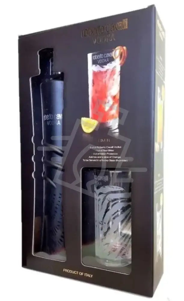 ROBERTO CAVALLI Vodka 1,0l 40% Black Edition DD. + pohár