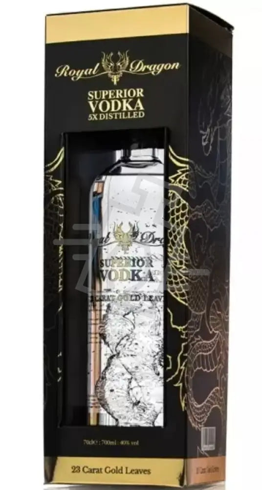 ROYAL DRAGON Vodka 1,0l Superior Elite 23 Carat Gold Leaves 40% DD.