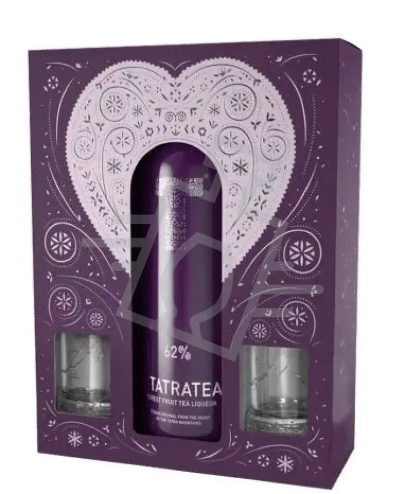 TATRATEA Likőr \"62\" 0,7l Erdei Gyümölcs 62% DD. + 2 shot pohár