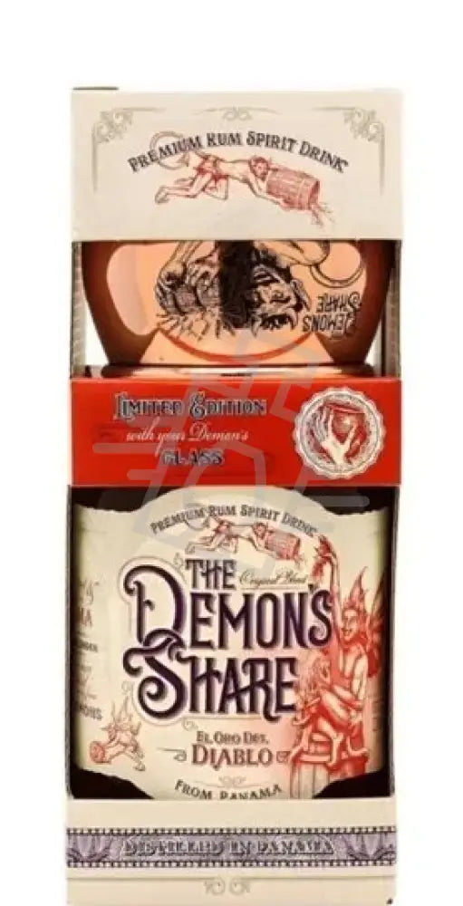 THE DEMONS SHARE Rum  3 years 0,7l El Oro Del Diablo 40% DD. + fémpohár