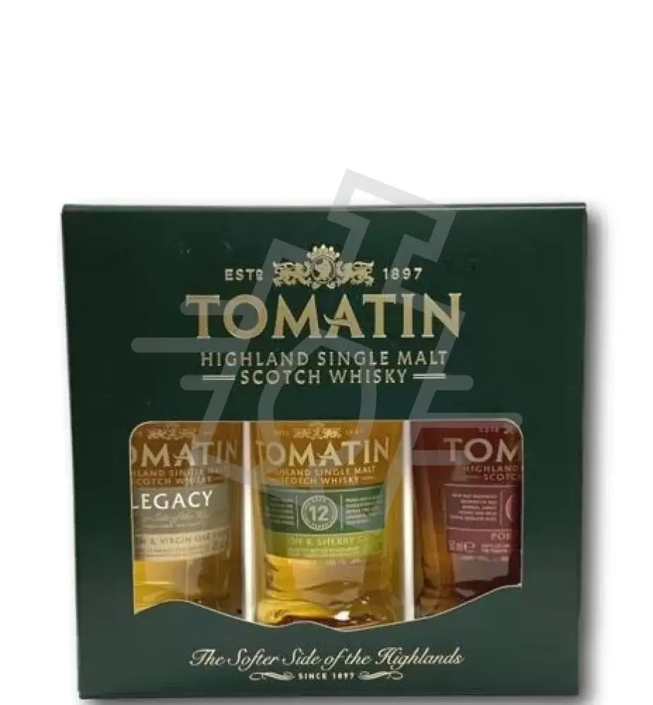 TOMATIN Whisky 0,05l*3 Triopack (Legacy 43% 12 y. 43% 14y. 46%) DD.