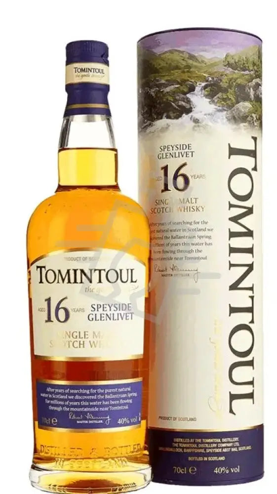 TOMINTOUL Whisky 16y 0,7l Single Malt Scotch 40% DD.