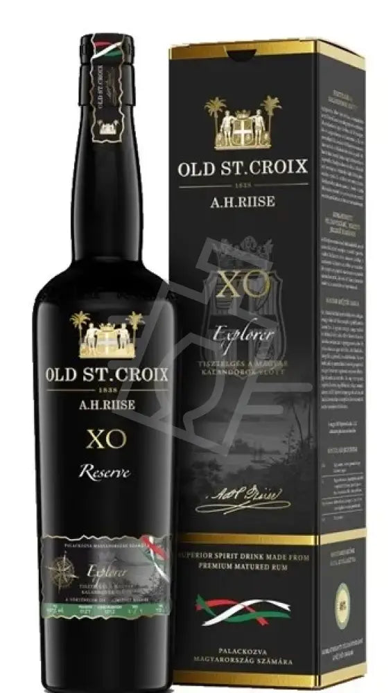 A.H. RIISE Rum XO 0,7l Explorer Old St. Croix Magyarország Lim.Ed. 40% DD.