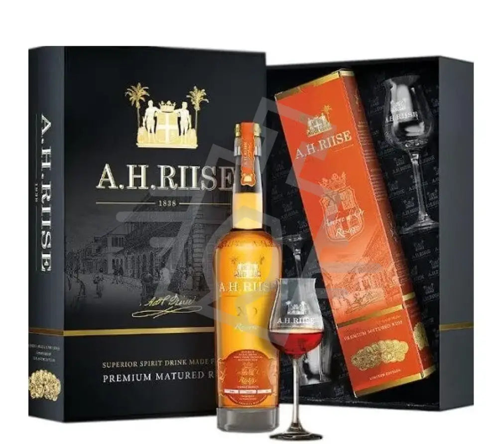 A.H. RIISE Rum XO 0,7l Reserve Ambre d'Or Limited Edition 42% DD. + 2 poh.