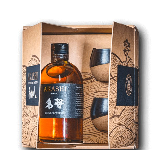 Akashi Meisei Japanese Blended Gift Pack + 2 Sake pohár DD. [0,5L|40%]