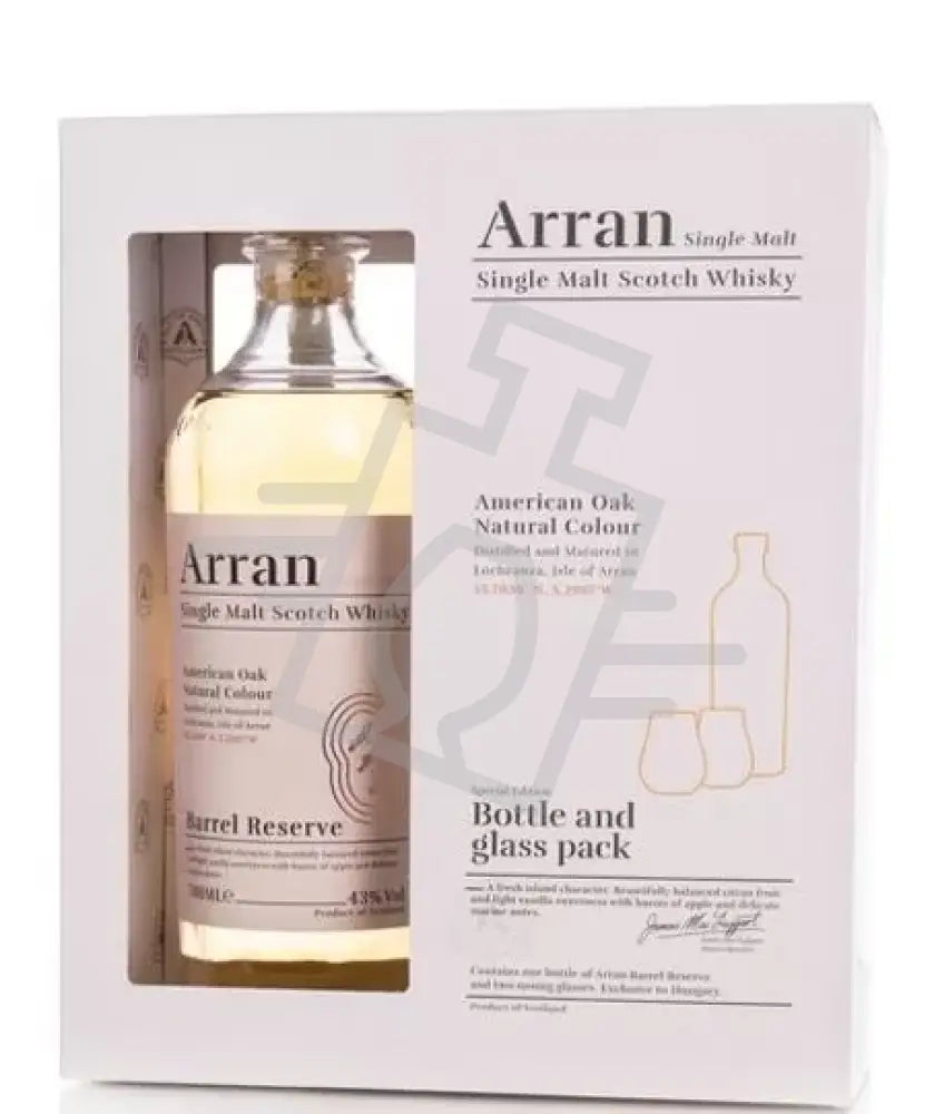 ARRAN Whisky 0,7l Barrel Reserve Single Malt S. 43% DD.+ 2 pohár