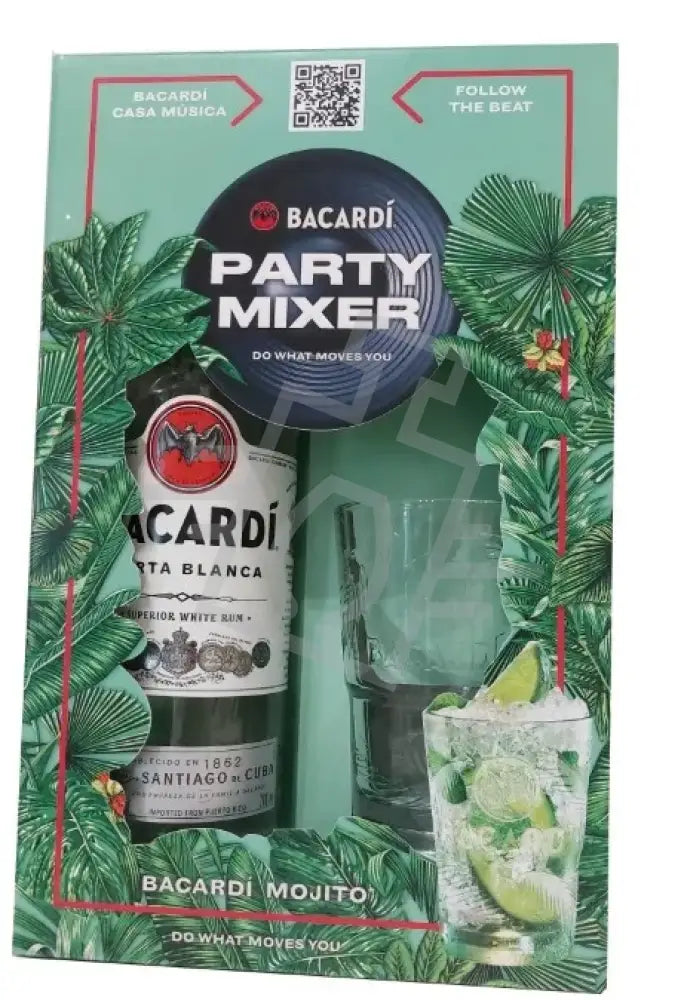 BACARDI Rum  0,7l Carta Blanca 37,5% DD. + pohár