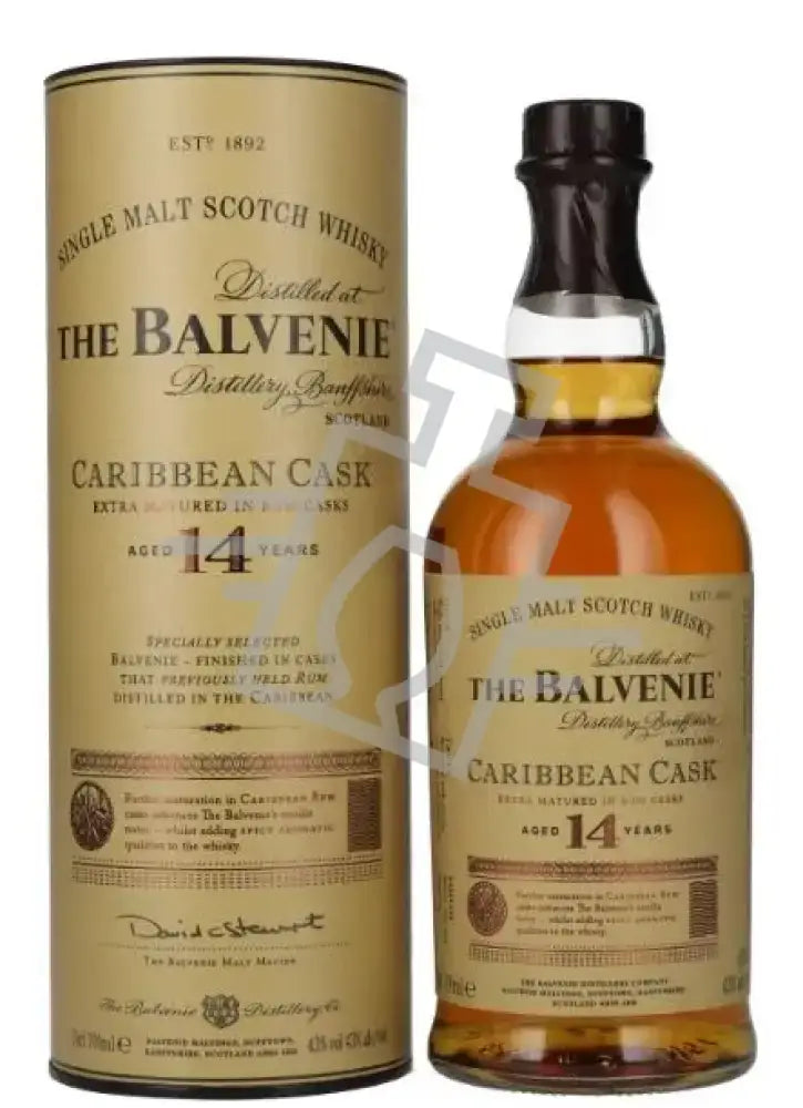 BALVENIE Whisky 14y 0,7l Caribbean Cask Single Malt S. 43% DD.