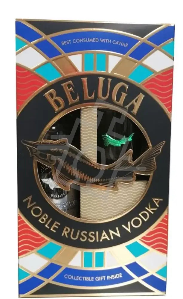 BELUGA Vodka Noble 0,7l 40% DD. + pohár (sötét)