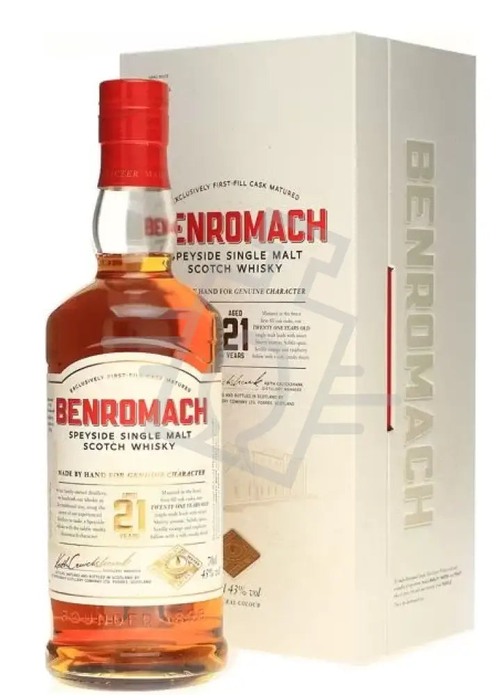 BENROMACH Whisky 21y 0,7l Speyside Single Malt Scotch 43% DD.