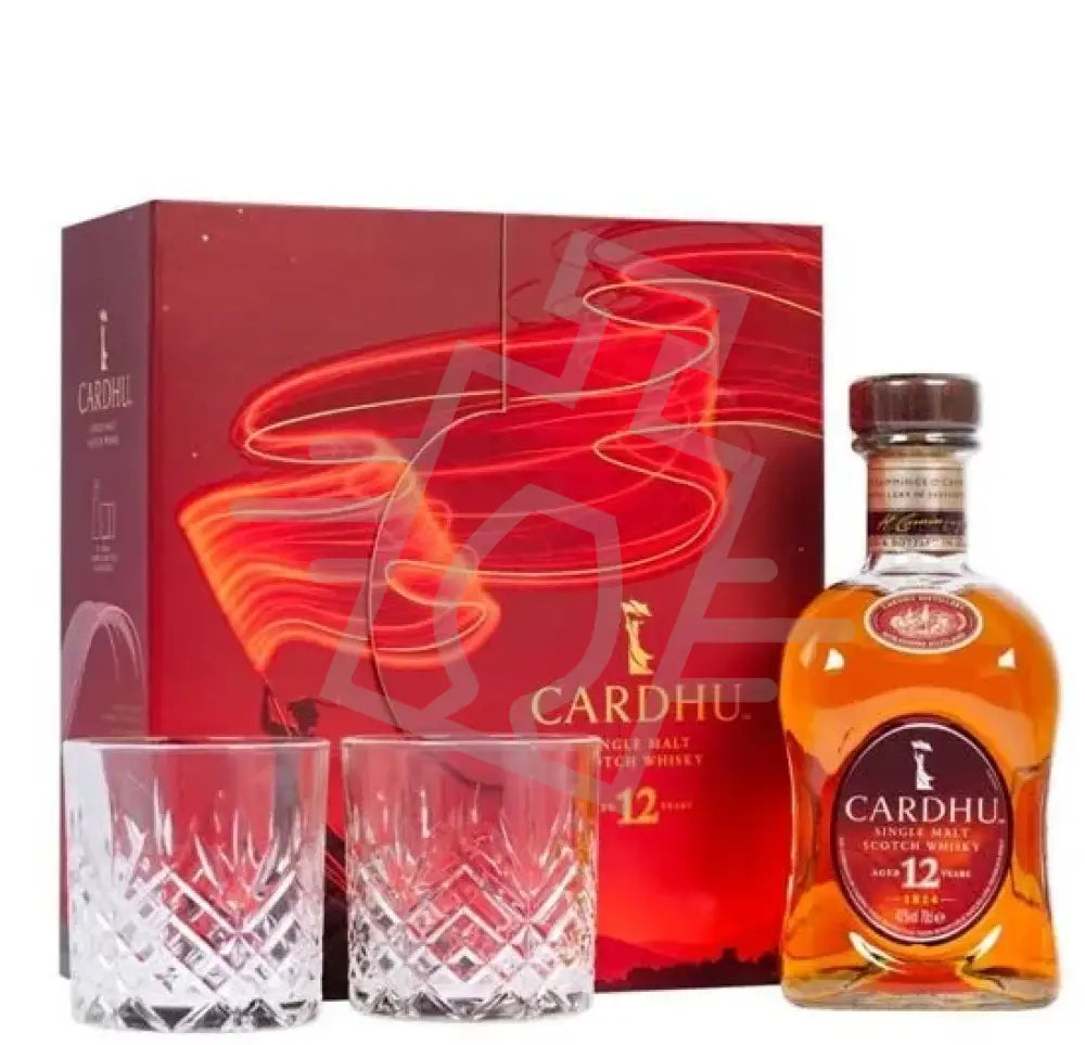 CARDHU Whisky 12y 0,7l Single Malt Scotch 40% DD. + 2 pohár