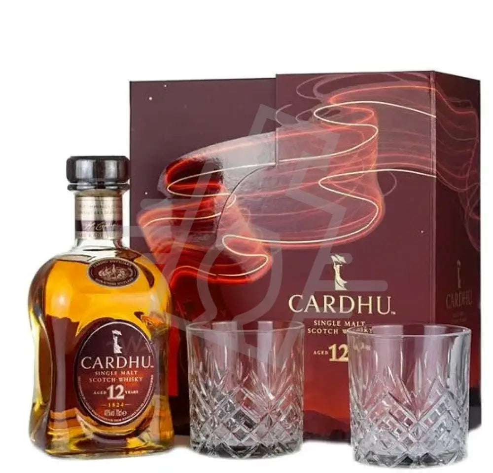 CARDHU Whisky 12y 0,7l Single Malt Scotch 40% DD. + 2 pohár