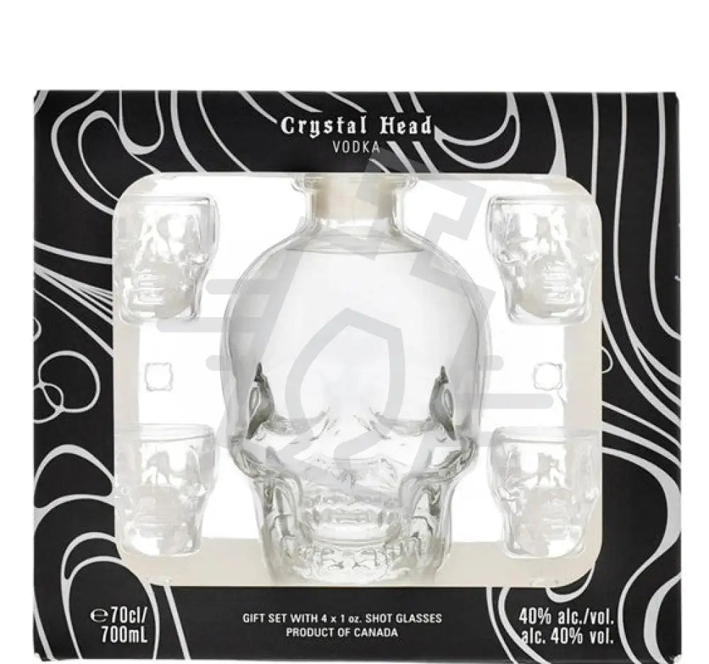 Crystal Head Vodka DD. [0,7L|40% ] + 4 shot pohár Vodka