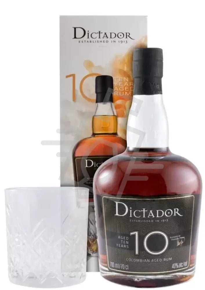 DICTADOR Rum 10y 0,7l 40% DD. + pohár