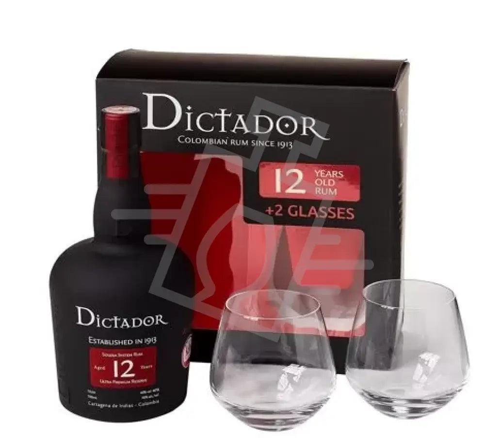 DICTADOR Rum 12y 0,7l 40% DD. + 2 pohár