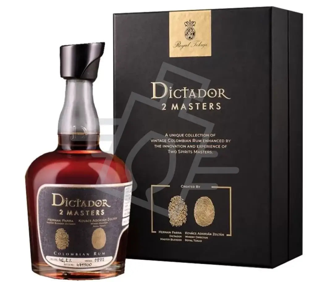 DICTADOR Rum 0,7l 2 Masters Vintage 1977 Royal Tokaji Cask 46,2% DD.