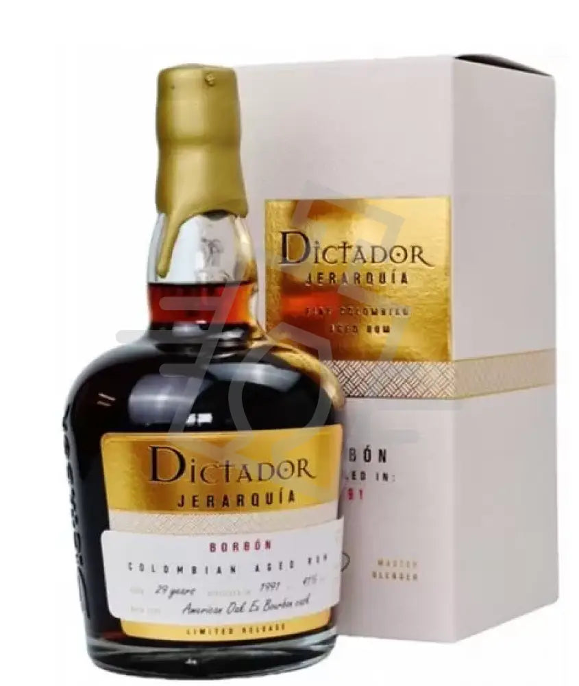 DICTADOR Rum 0,7l Jerarquía Borbón 1991. Am.Oak Ex Bourbon Lim. Ed. 41% DD
