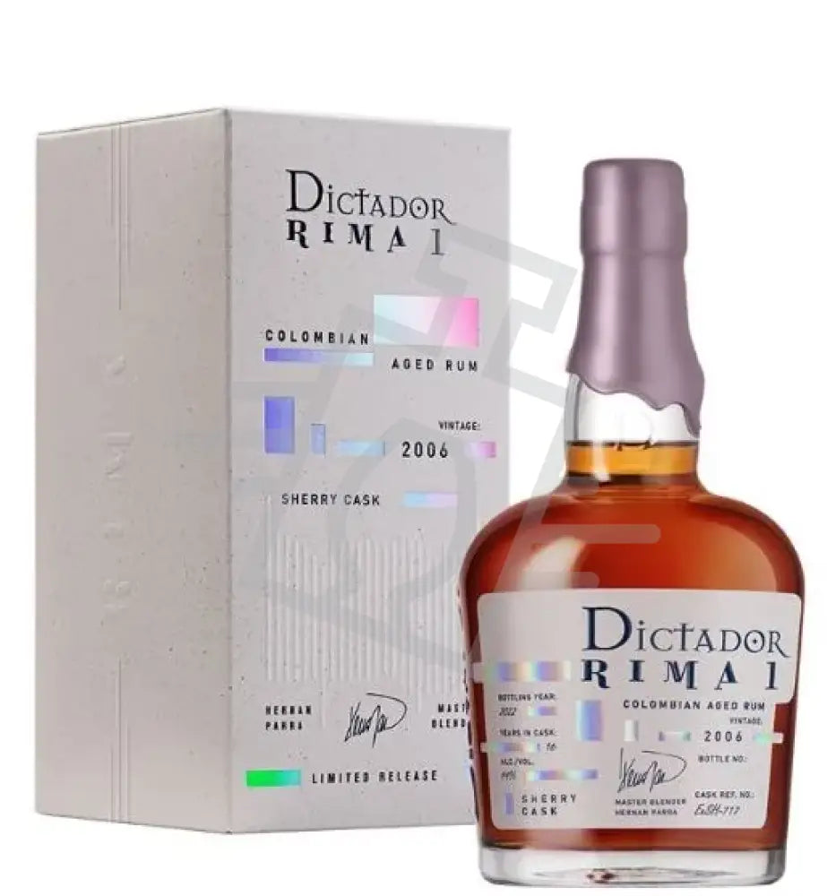 DICTADOR Rum 0,7l Rima Vintage 2006. Sherry Cask 16 years Bott:2022 44% DD