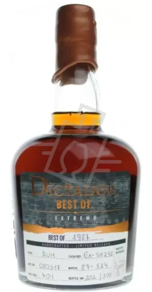 DICTADOR Rum 0,7l The Best Of 1987 Apasionado 43%