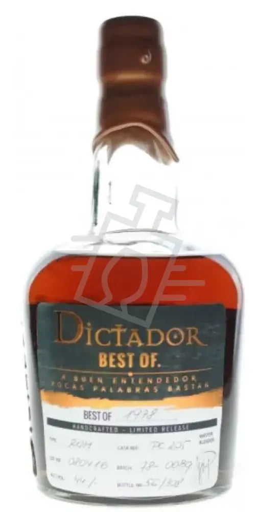 DICTADOR Rum 0,7l The Best Of 1978 Altisimo 43%