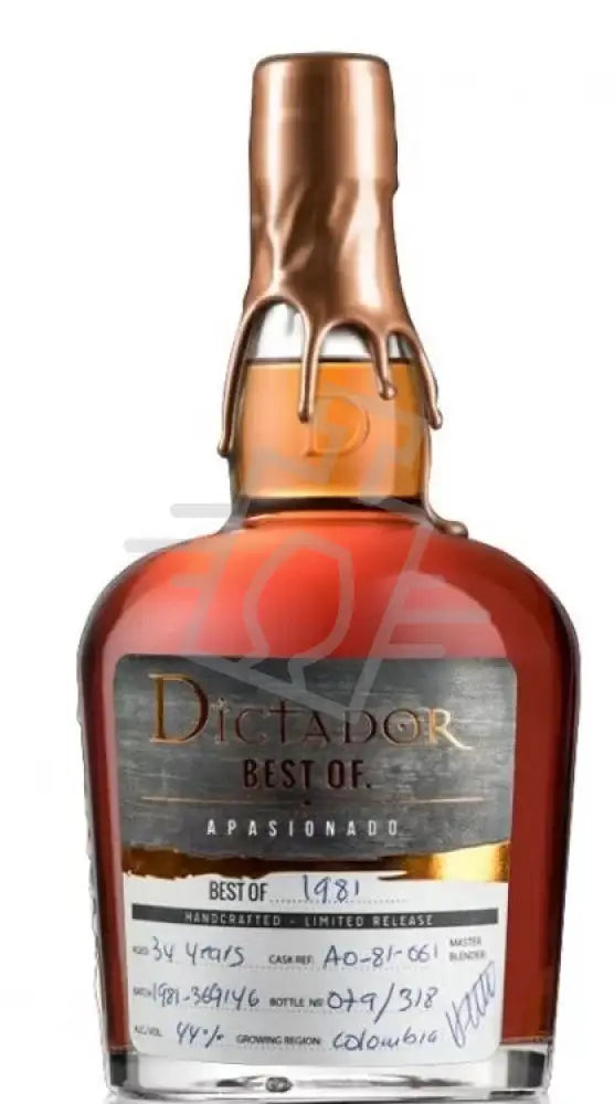 DICTADOR Rum 0,7l The Best Of 1981 Apasionado 44%