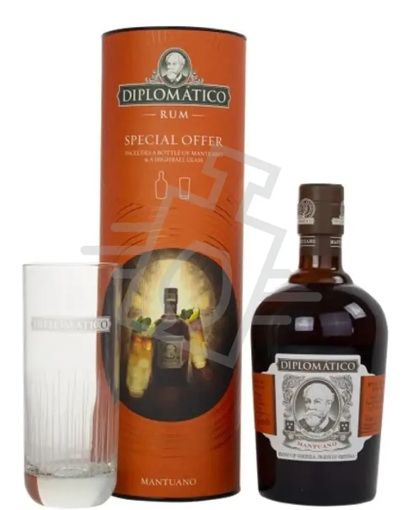 DIPLOMATICO Rum Mantuano 0,7l 40% DD. + pohár