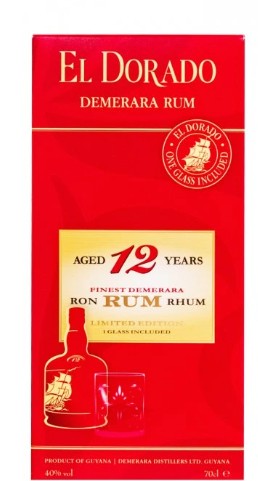 El Dorado 12 Years Rum DD. [0,7L|40%] + pohár