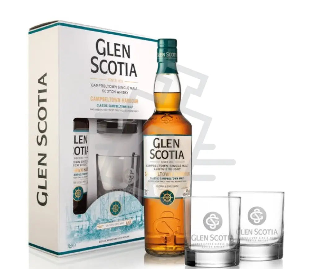Glen Scotia Campbeltown Harbour Whisky DD. [0,7L|40% ] + 2 pohár Whisky